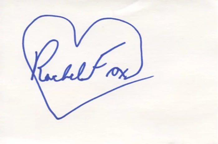 Rachel Fox autograph