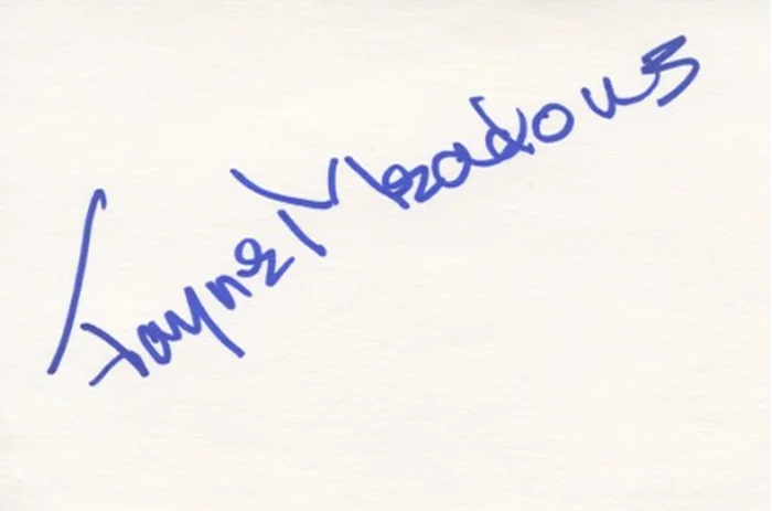 Jayne Meadows autograph