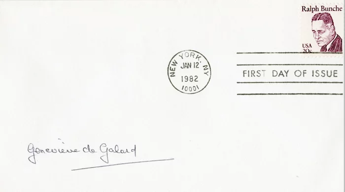Genevieve de Galard autograph