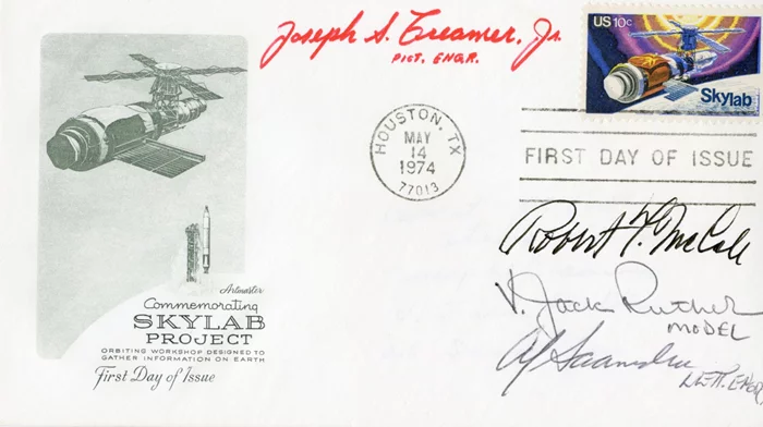 Skylab Stamp Design Team autograph