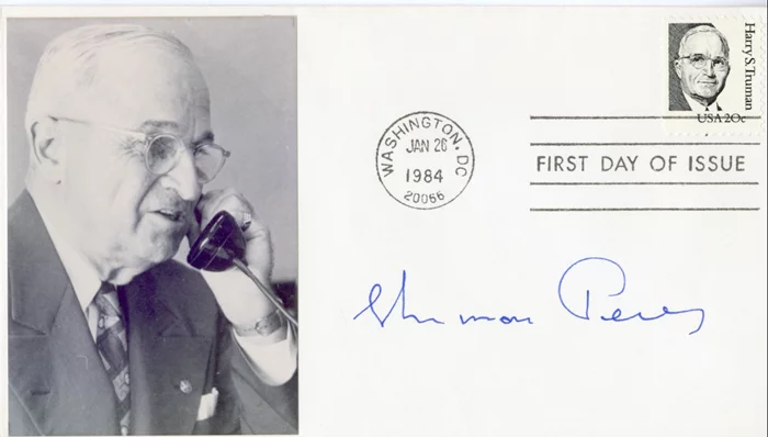 Shimon Peres autograph