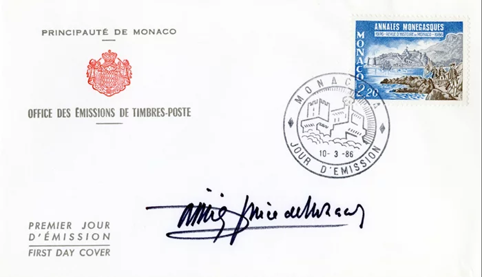 Prince Rainier of Monaco autograph