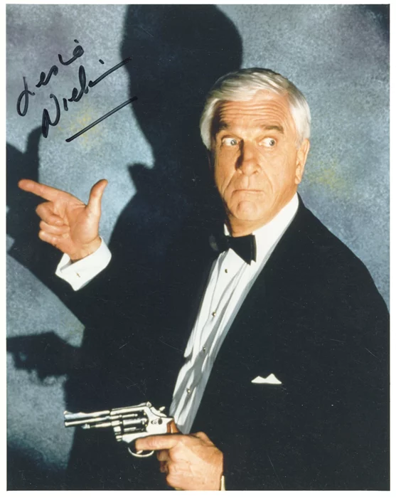 Leslie Nielsen autograph