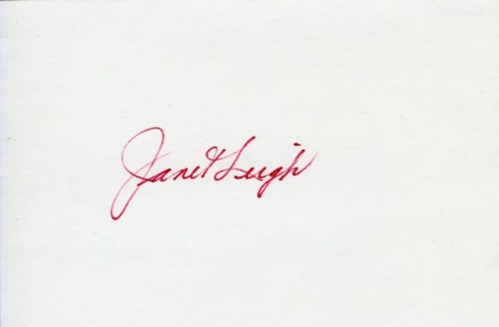 Janet Leigh autograph
