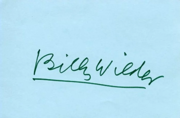 Billy Wilder autograph