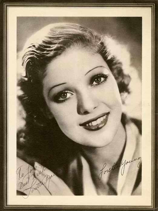 Loretta Young autograph