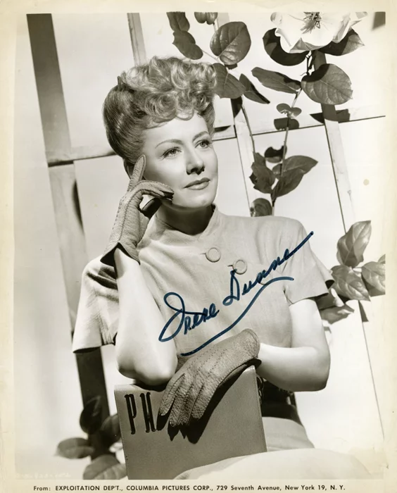 Irene Dunne autograph