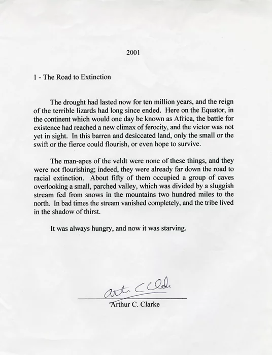 Arthur C. Clarke autograph