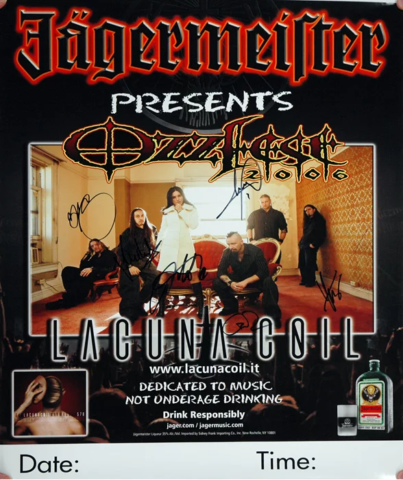 Lacuna Coil autograph
