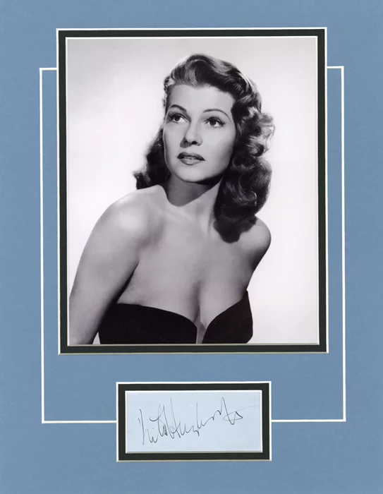 Rita Hayworth autograph