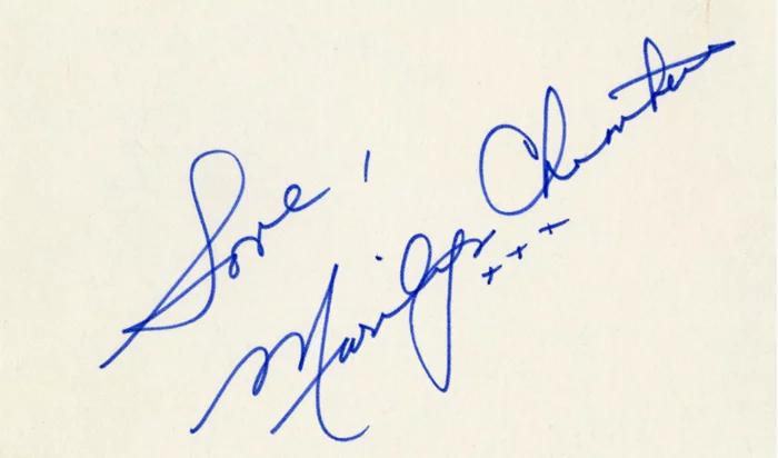 Marilyn Chambers autograph