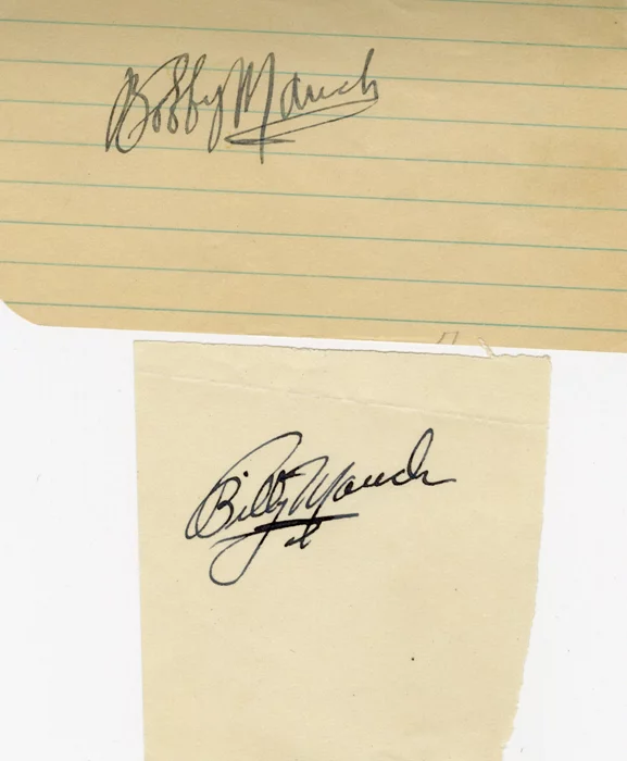 Billy and Bobby Mauch autograph