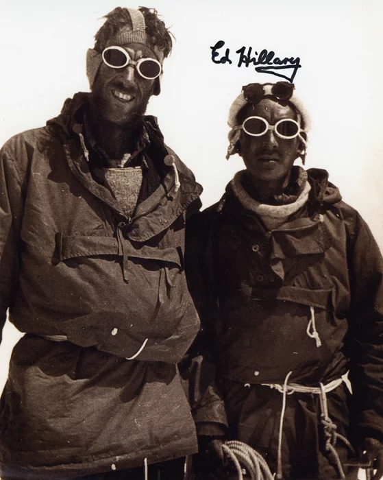 Sir Edmund Hillary autograph