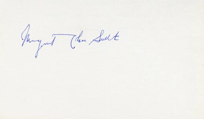 Margaret Chase Smith autograph