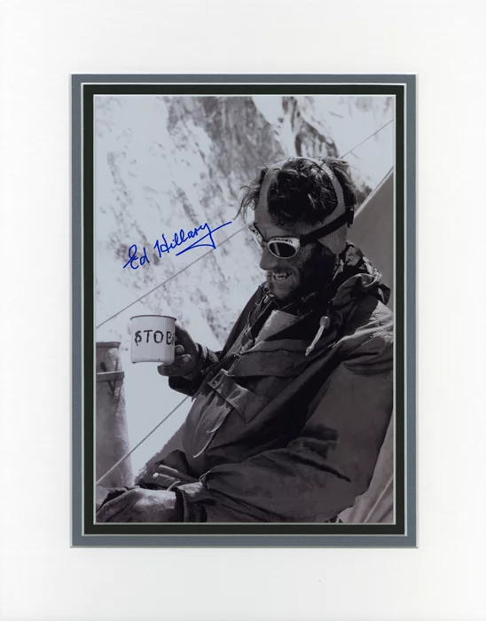Sir Edmund Hillary autograph