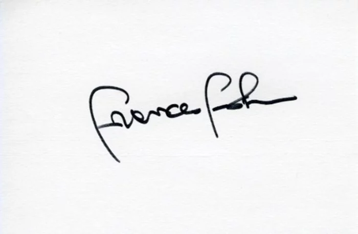 Frances Fisher autograph