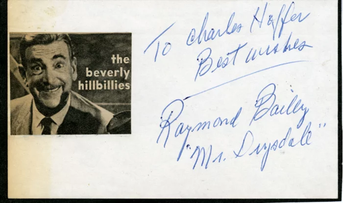 Raymond Bailey autograph