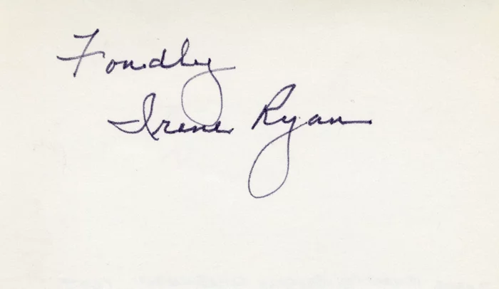 Irene Ryan autograph