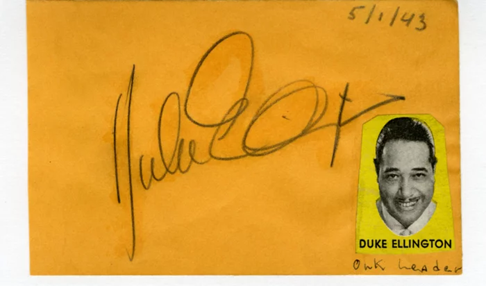 Duke Ellington autograph
