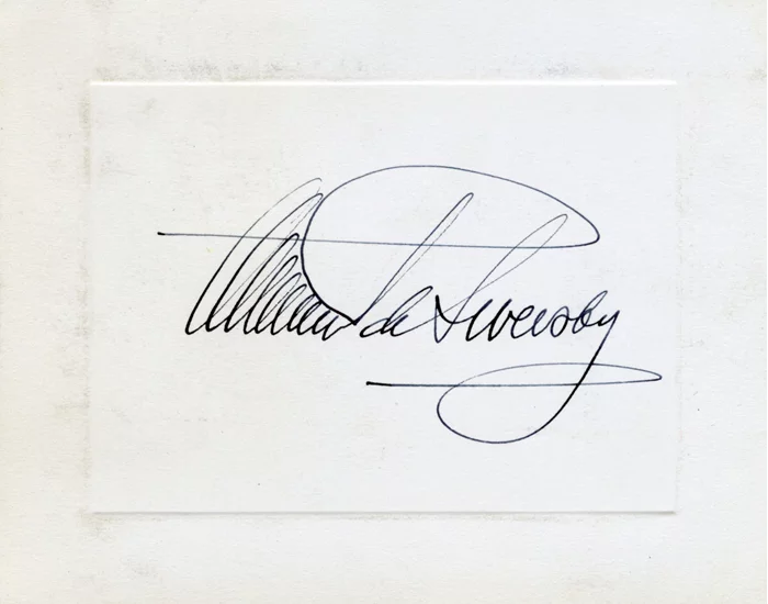 Alexander de Seversky autograph