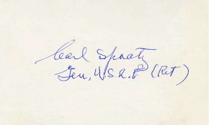 Carl Spaatz autograph