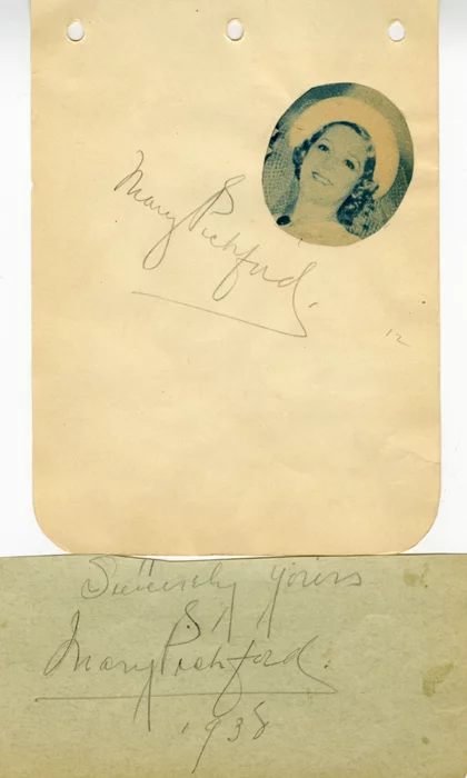 Mary Pickford autograph