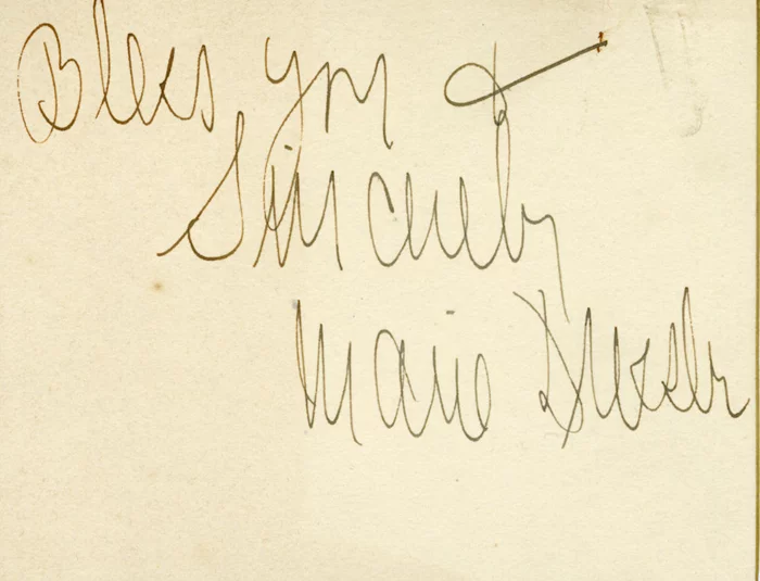 Marie Dressler autograph