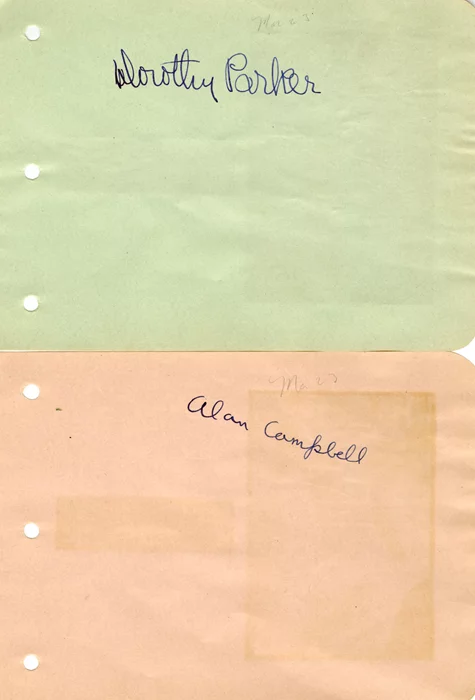 Dorothy Parker autograph