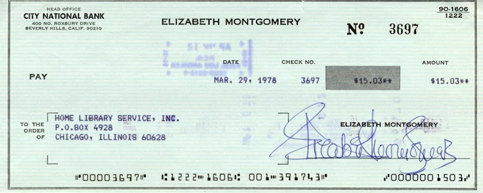 Elizabeth Montgomery autograph