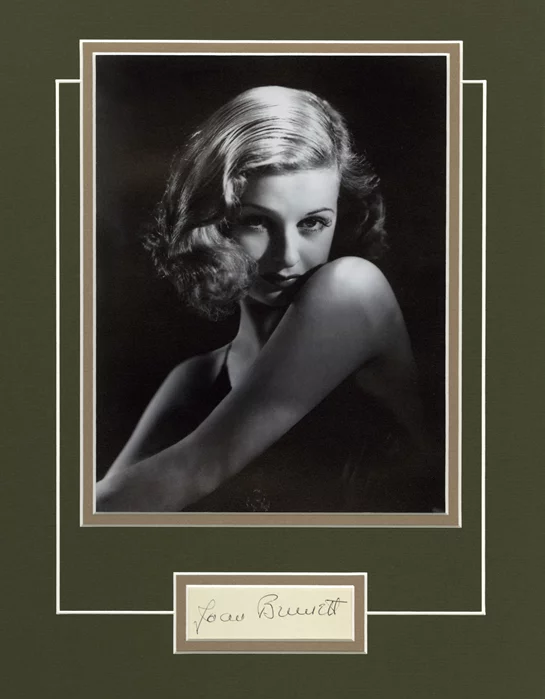 Joan Bennett autograph