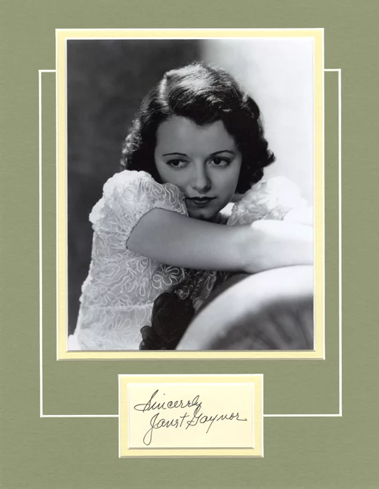 Janet Gaynor autograph