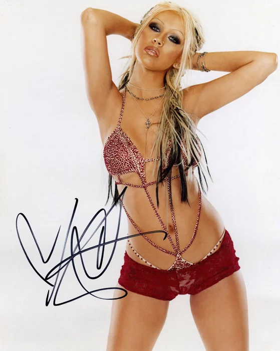 Christina Aguilera autograph