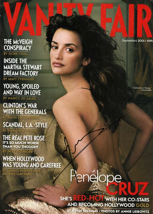 Penelope Cruz autograph