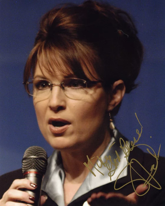 Sarah Palin autograph