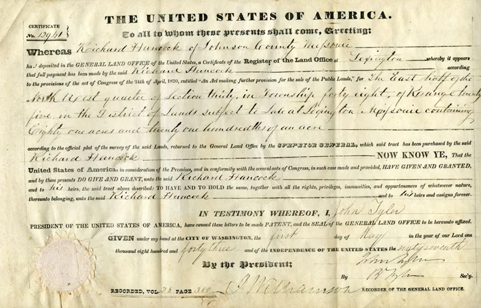 John Tyler autograph