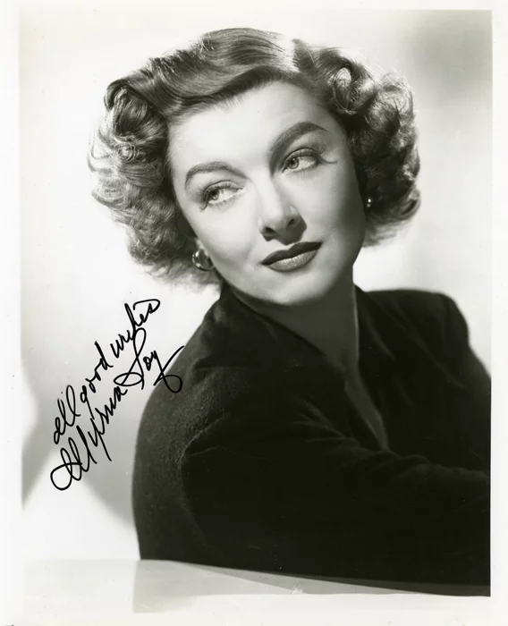 Myrna Loy autograph