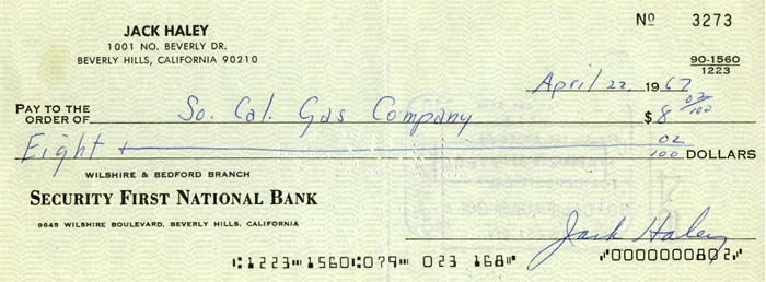Jack Haley autograph