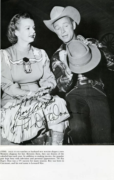 Roy Rogers and Dale Evans autograph