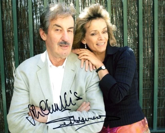 John Challis and Sue Holderness autograph