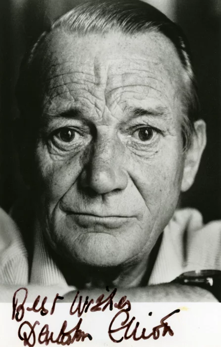 Denholm Elliott autograph