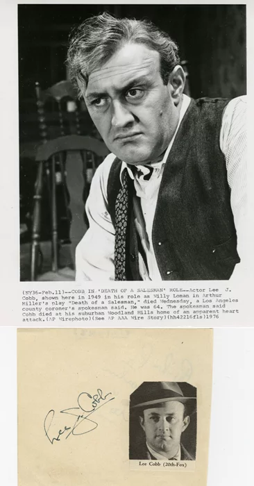 Lee J. Cobb autograph