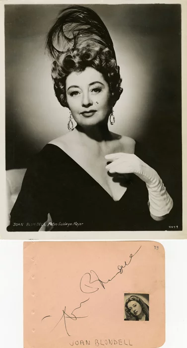 Joan Blondell autograph