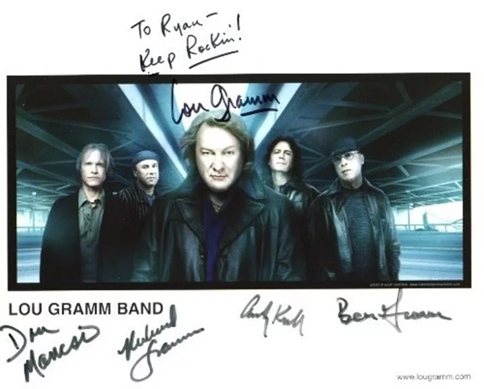 Lou Gramm Band autograph