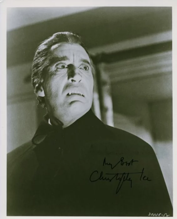 Christopher Lee autograph