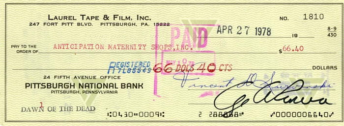 George Romero autograph