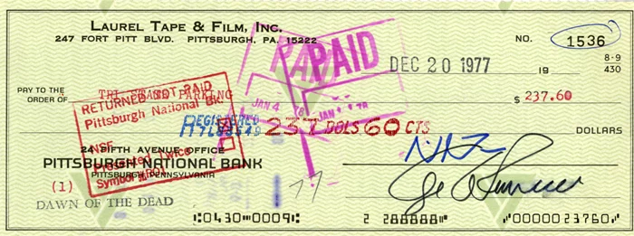 George Romero autograph