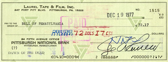 George Romero autograph
