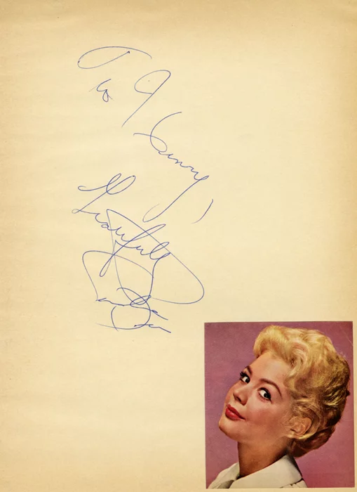 Sandra Dee autograph