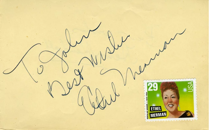 Ethel Merman autograph
