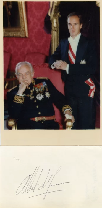 Prince Albert of Monaco autograph